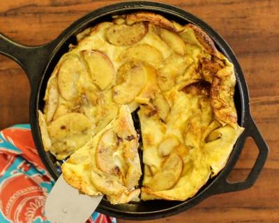 German Pancakes with Caramelised Apples Recipe 