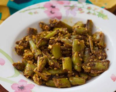 Mirch Ki Sabzi Recipe With Roasted Peanuts