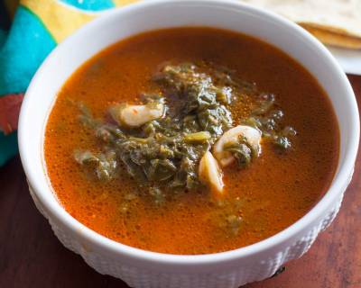 Konkani Style Vali Bendi Recipe-Malabar Spinach Curry