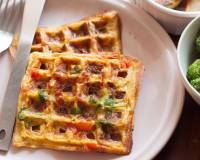 Masala Omelette Waffles Recipe 