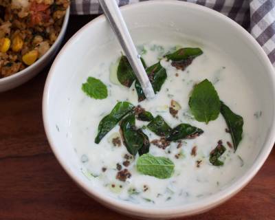 Pudina & Dhaniya Raita Recipe 