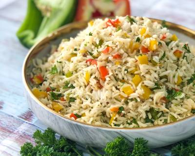 Bell Pepper & Parsley Rice Recipe 