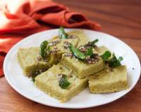 Spinach Foxtail Millet Dhokla Recipe 