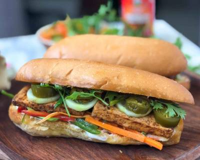 Tofu Bánh Mì Recipe - Vietnamese Grilled Tofu Sandwich