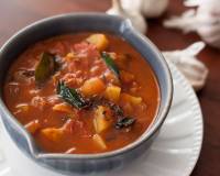 Andhra Style Chilakada Dumpa Pulusu Recipe (Sweet Potato in Tangy, Sweet & Spicy Curry Recipe)