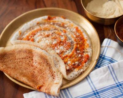 Andhra Style Erra Kaaram Dosa Recipe (Spicy Red Chilli Chutney Dosa Recipe)