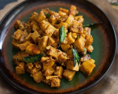 Andhra Style Kandagadda Vepudu Recipe - Yam Stir Fry Recipe