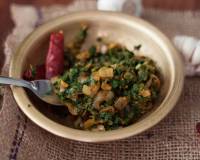 Andhra Style Palakaru Vepadu Recipe - Spinach Stir Fry Recipe