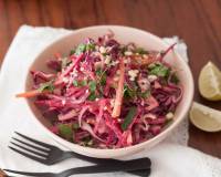 Cabbage Slaw with Ginger Tahini Dressing Recipe