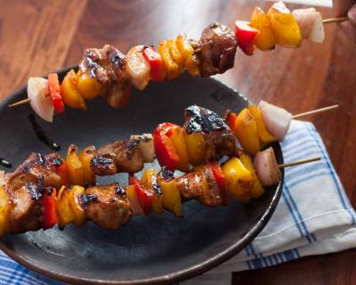 Chicken & Bell Pepper Skewers Recipe 