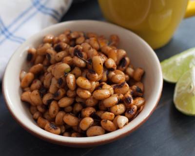 Chilli Roasted Black Eyed Peas Recipe