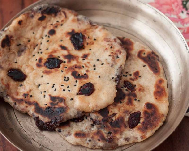 Cranberry Whole Wheat Naan Recipe