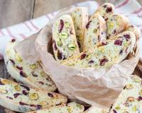 Eggless Cranberry Pistachio Biscotti Recipe 