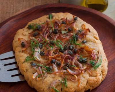 Focaccia Bread with Sweet Onion and Capers Recipe 