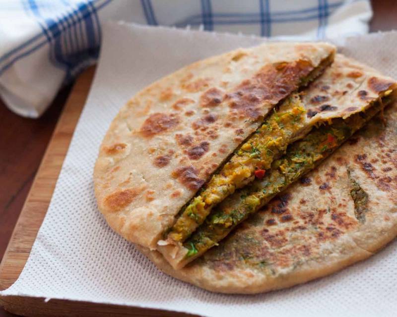 High Protein Broccoli and Dill Stuffed Paratha Recipe