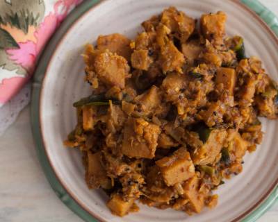Himachal Style Khatta Jimikand Recipe - Spicy Tangy Yam