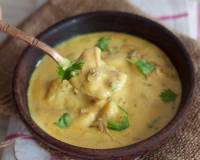 Himachali Style Pahari Aloo Palda Recipe - Potatoes In Yogurt Gravy