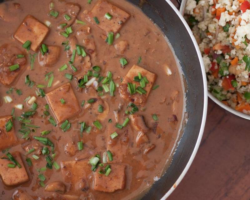 Hoisin Tofu & Mushroom Stir Fry with homemade Hoisin Sauce Recipe