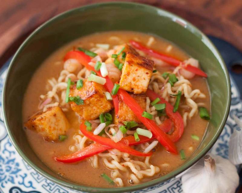 Homemade Spicy Ramen with Tofu Recipe