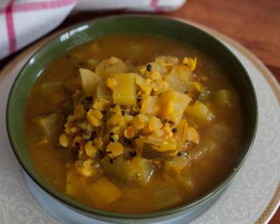 Mangalore Cucumber Chana Dal Subzi Recipe 