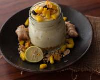 Mango Greek Yogurt Cheesecake with Muesli Crumble Recipe 