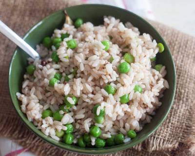 Matta Rice Peas Pulao Recipe 