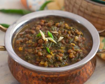 Methi Masoor Dal Recipe With Whole Masoor