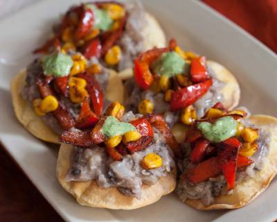 Mexican Corn and Bell Pepper Tostadas Recipe