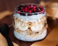 Healthy Muesli Chia Seed and Dry Fruit Jar Recipe - High Protein Breakfast