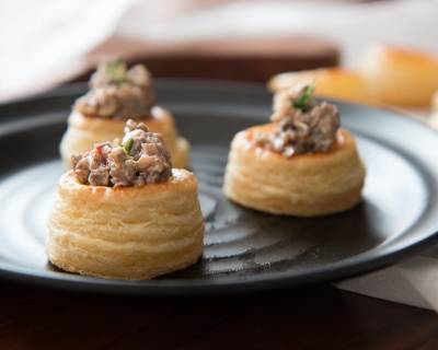 Mushroom filled Vol-au-Vent Recipe 