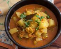 North Indian Style Green Raw Papaya Curry Recipe 