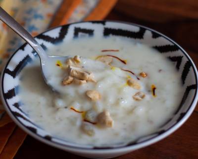 Rajasthani Style Oliya Recipe (Sweetened Rice Yogurt Pudding Recipe) 