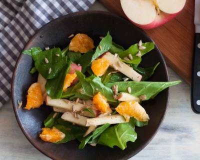 Spinach & Apple Salad Recipe With Orange Dressing