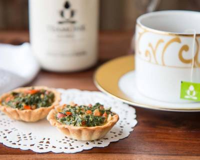 Spinach and Dill Tart With Roasted Peppers Recipe
