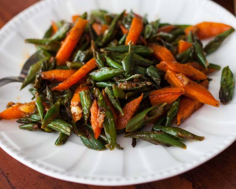 Stir Fried Carrot And Green Beans Recipe 