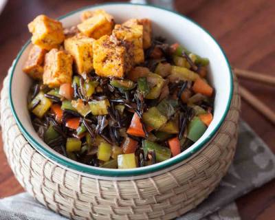 Stir Fried Wild Rice with Peri Peri Tofu Recipe 