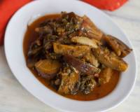 Suva Methi Baingan Sabzi Recipe ( Eggplant in Dill and Methi leaves Curry Recipe)