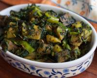 Methi Shakarkand Aloo Sabzi Recipe - Sweet Potato & Fenugreek Leaves Sabzi