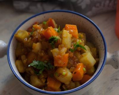 Sweet Potato And Carrot Sabzi Recipe 