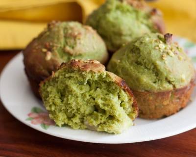 Sweet Spinach Whole Wheat Muffin Recipe 