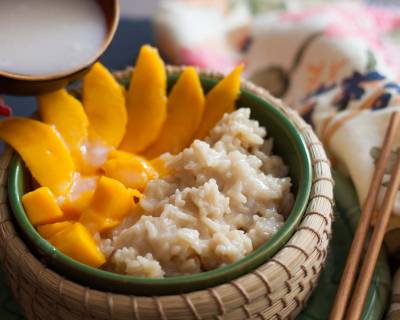 Khao Neeo Mamuang -  Thai Sweet Sticky Rice With Mango