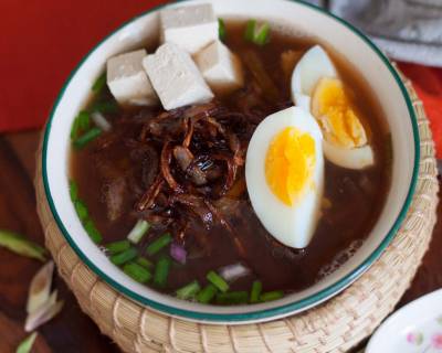 Thai Style Khao Tom Recipe (Black Rice Clear Soup Recipe) 