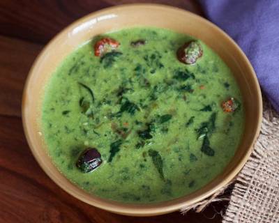 Thotakura Majjiga Pulusu Recipe - Amaranth Leaves in Buttermilk Stew