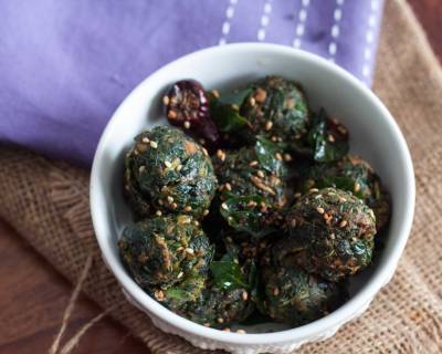 Thotakura Undalu Recipe (Crispy Amaranth Leaves Balls) 