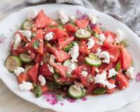 Watermelon, Chena, Cucumber With Soy Dressing Recipe