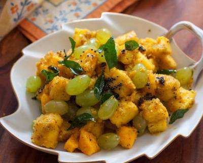 Konkani Style Avnas Ambe Sasam Recipe-Fruit Salad with Coconut