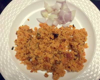 Andhra Style Coconut Flavored Rice Upma Recipe