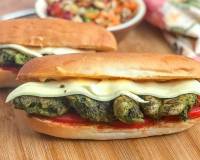 Grilled Basil Pesto Chicken Sub Sandwich Recipe