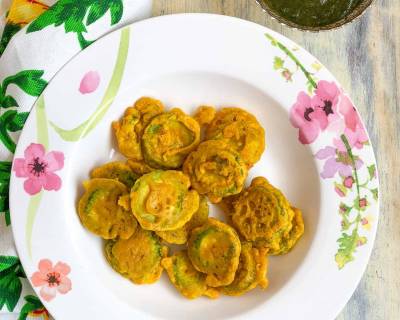 Karela Bajji Recipe - Pavakkai Bajji Recipe | Bittergourd