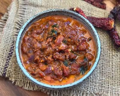 मदुराई टमाटर की चटनी रेसिपी - Madurai Spicy Tomato Chutney Recipe